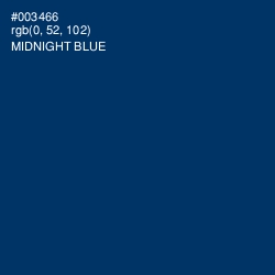 #003466 - Midnight Blue Color Image